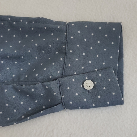 Pendleton Blue W White Dots Button Up Shirt - Picture 7 of 9